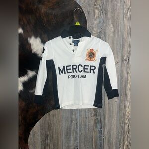 Rare kids size 5 white and black polo Ralph Lauren Mercer 2 polo team